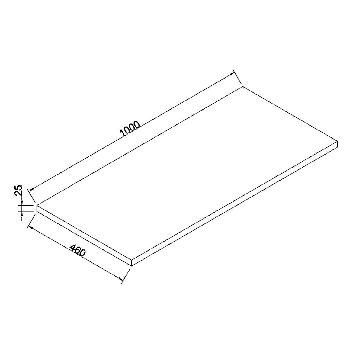 Konsolenplatten 100 x 46 cm aus Echtholz Eiche
