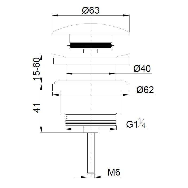 Kopie von Caral Push-Open Ablaufganitur, Kupfer