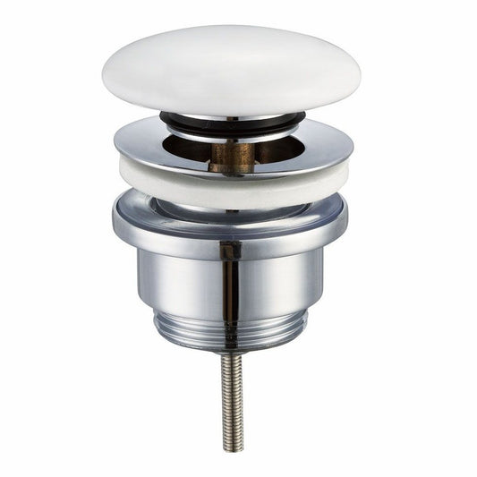 Caral Push-Open Ablaufganitur, Keramik-Weiß