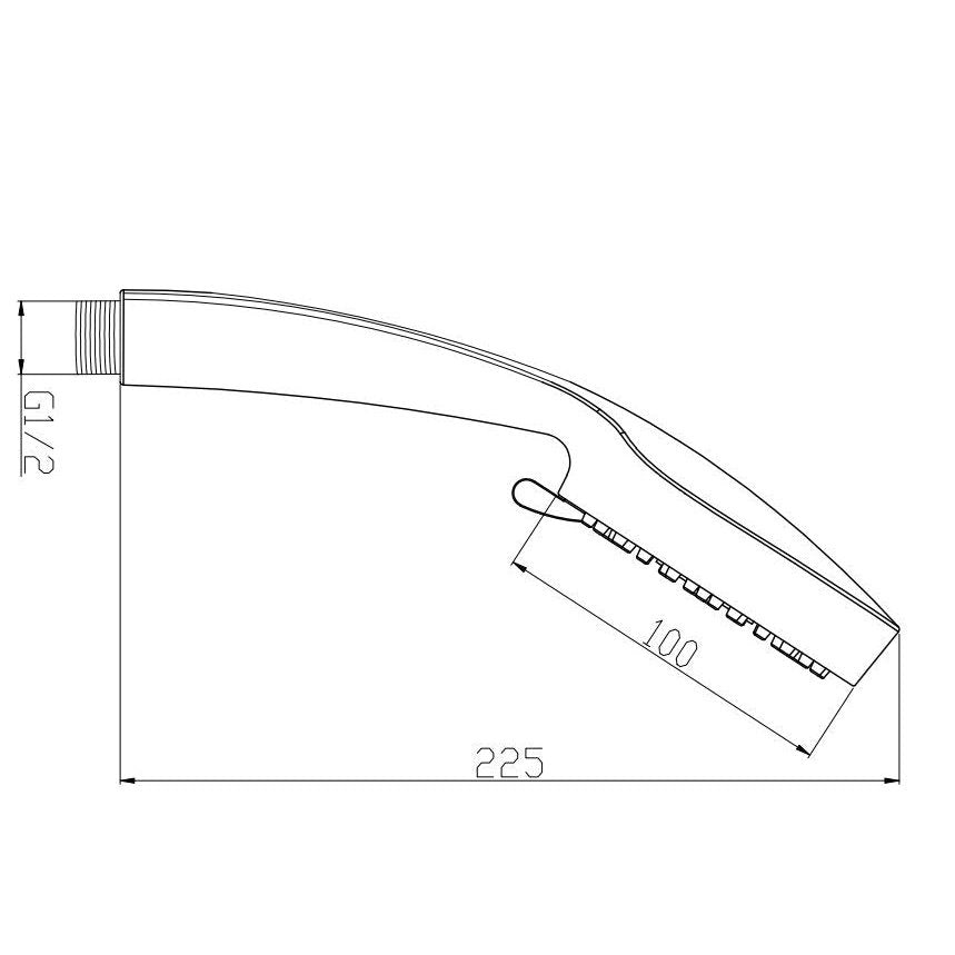 Cadence verstellbare Handbrause in Edelstahloptik