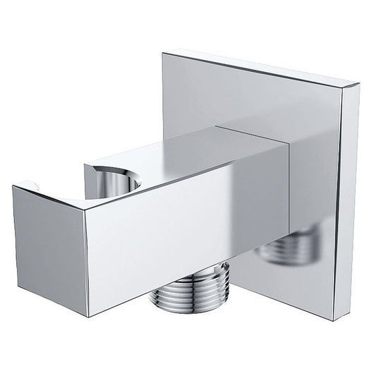 Rombo-Brauseanschluss mit Aufsteck-Chrom