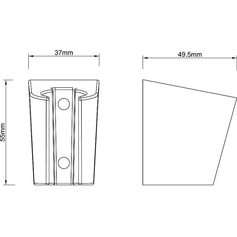 Caral ABS Handbrausenhalter Edelstahloptik