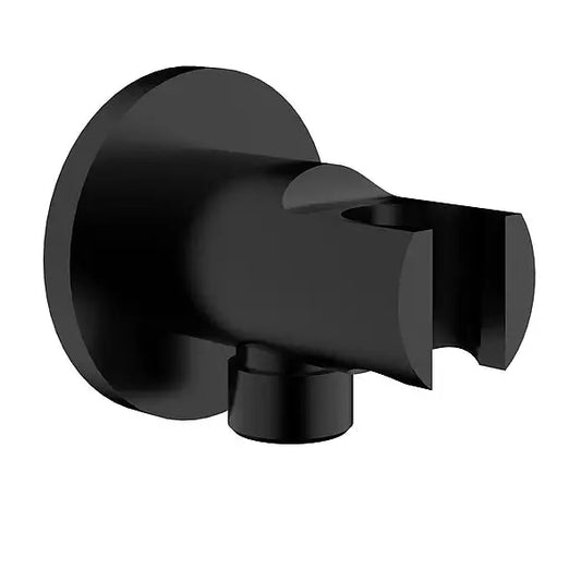 Caral Handbrausehalter Messing mit Brauseanschluss + Aufsatz 1/2'' schwarz matt