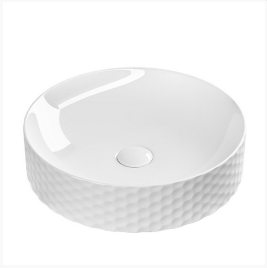 Siera Aufsatzwaschbecken rund 44x10,5 cm, Keramik