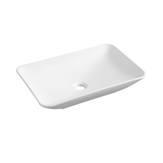 KARE Aufsatzwaschbecken 58x36x11,5 cm rechteckig, Keramik weiß