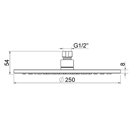 Wiesbaden Caral Kopfbrause rund 25 cm, gebürstetes Kupfer