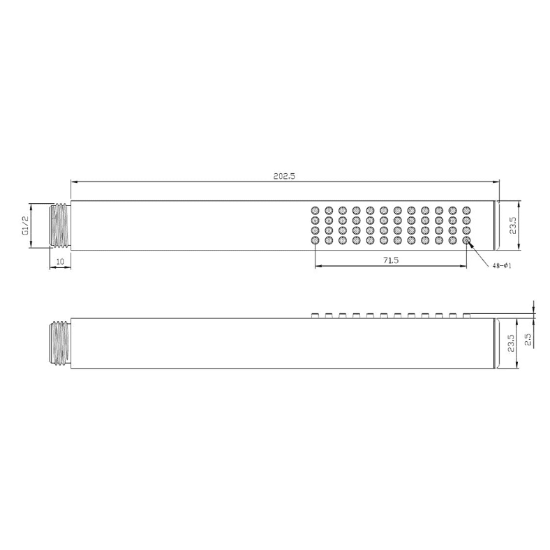 Caral Handbrause in Mattschwarz