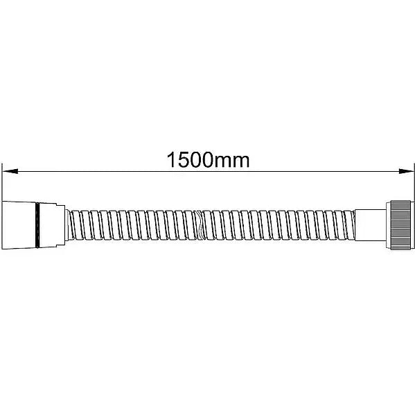 Wiesbaden Flexx Brauseschlauch 150 cm, Messing gebürstet