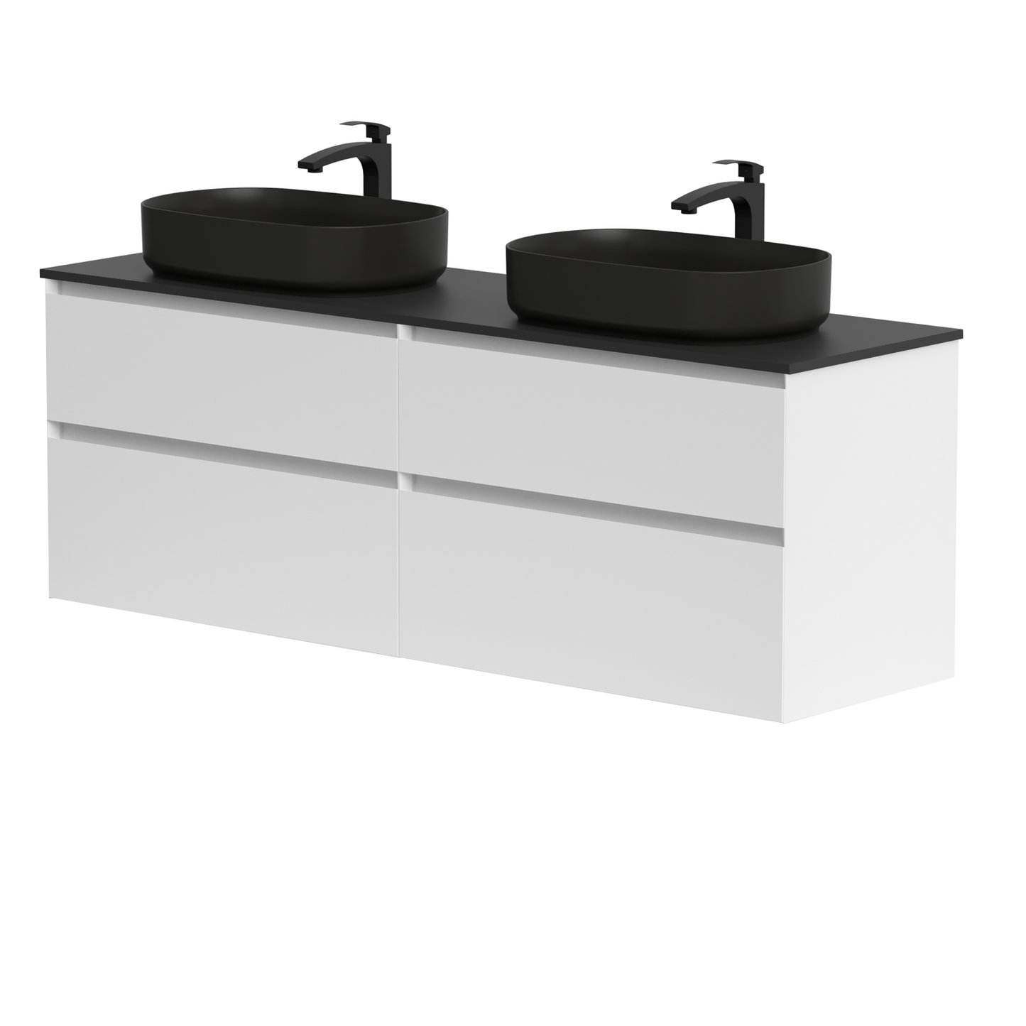 KAMĖ LOFT Waschtischunterschrank für Aufsatzwaschbecken mit DEKTON – Variante 2