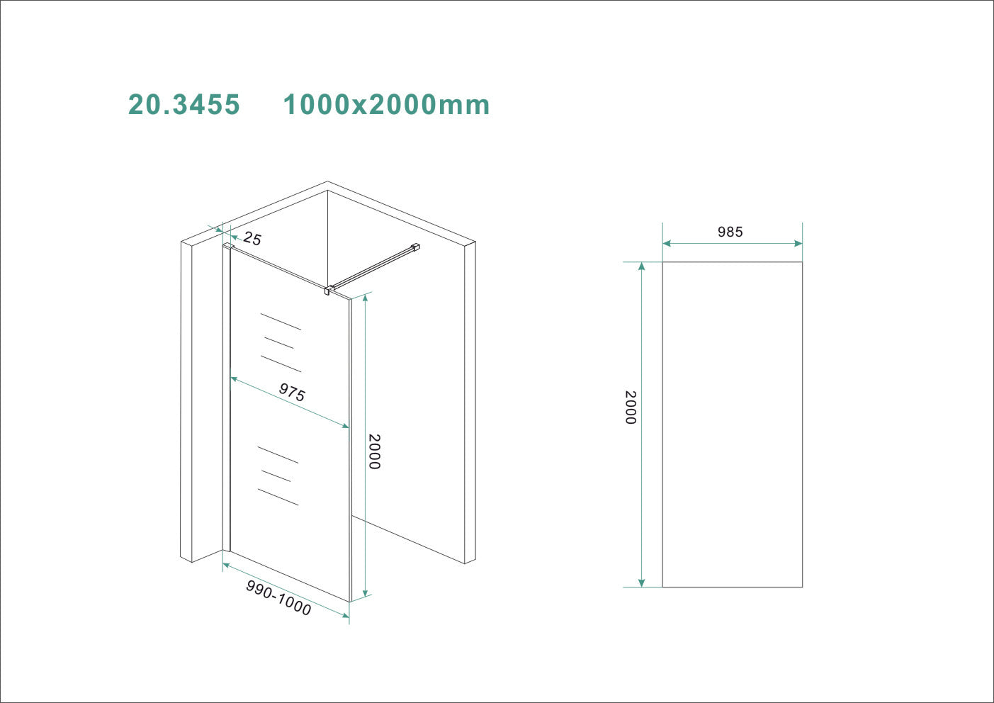 Slim Glasplatte Rauchglas 8mm NANO Ohne Profil