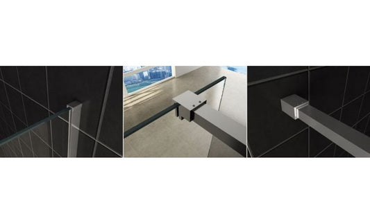 Slim Profilset mit Stabilisierungsstange 120 cm Chrom