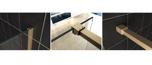 Slim Profilset mit Stabilisierungsstange 120 cm Messing