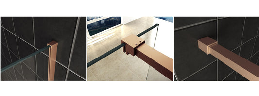 Slim Profilset mit Stabilisierungsstange 120 cm Kupfer