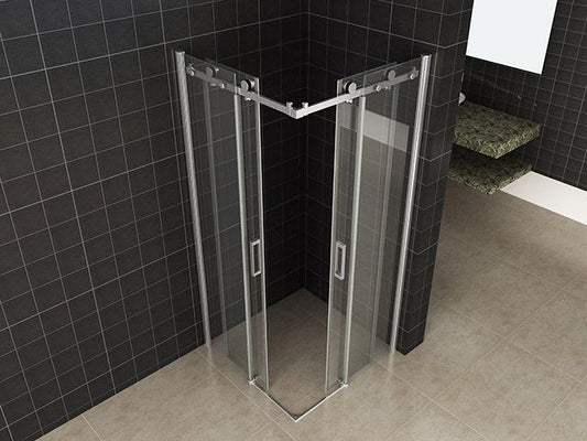 Corner Eckduschkabine mit Schiebetüren 90 x 90 cm 8 mm Nano