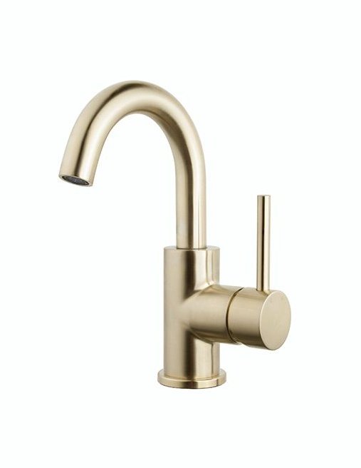 Caral drehbarer Waschtischmischer aus gebürstetem Messing