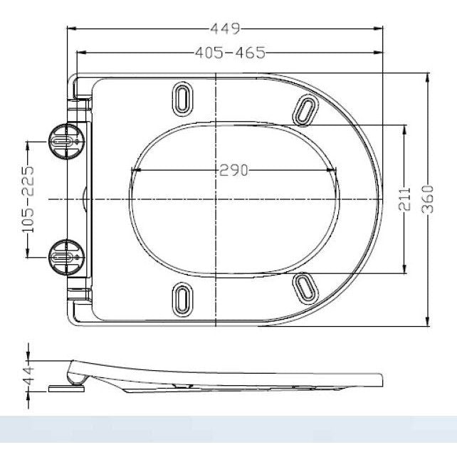 Slim WC-Sitz softclose glänzend weiß