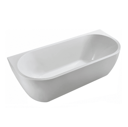 Wand halb freistehende Badewanne Acryl Weiß