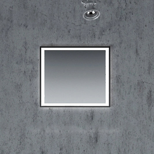 Style LED Badezimmerspiegel Schwarz in verschiedenen Größen Inkl. Rahmen