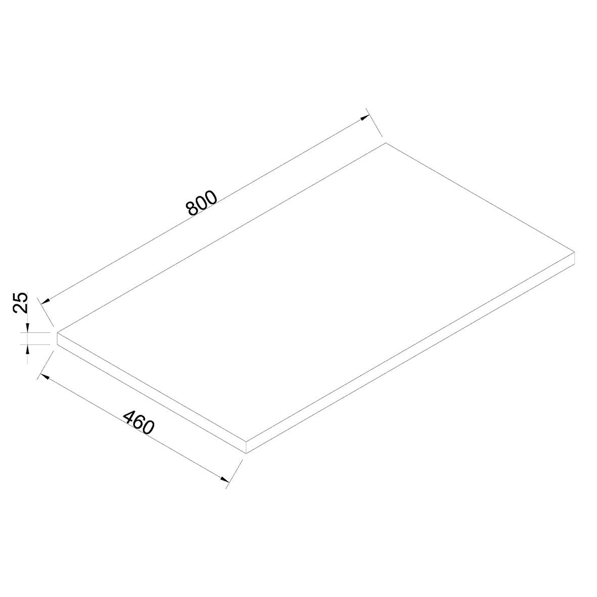 Konsolenplatten 80 x 46 cm aus Echtholz Eiche