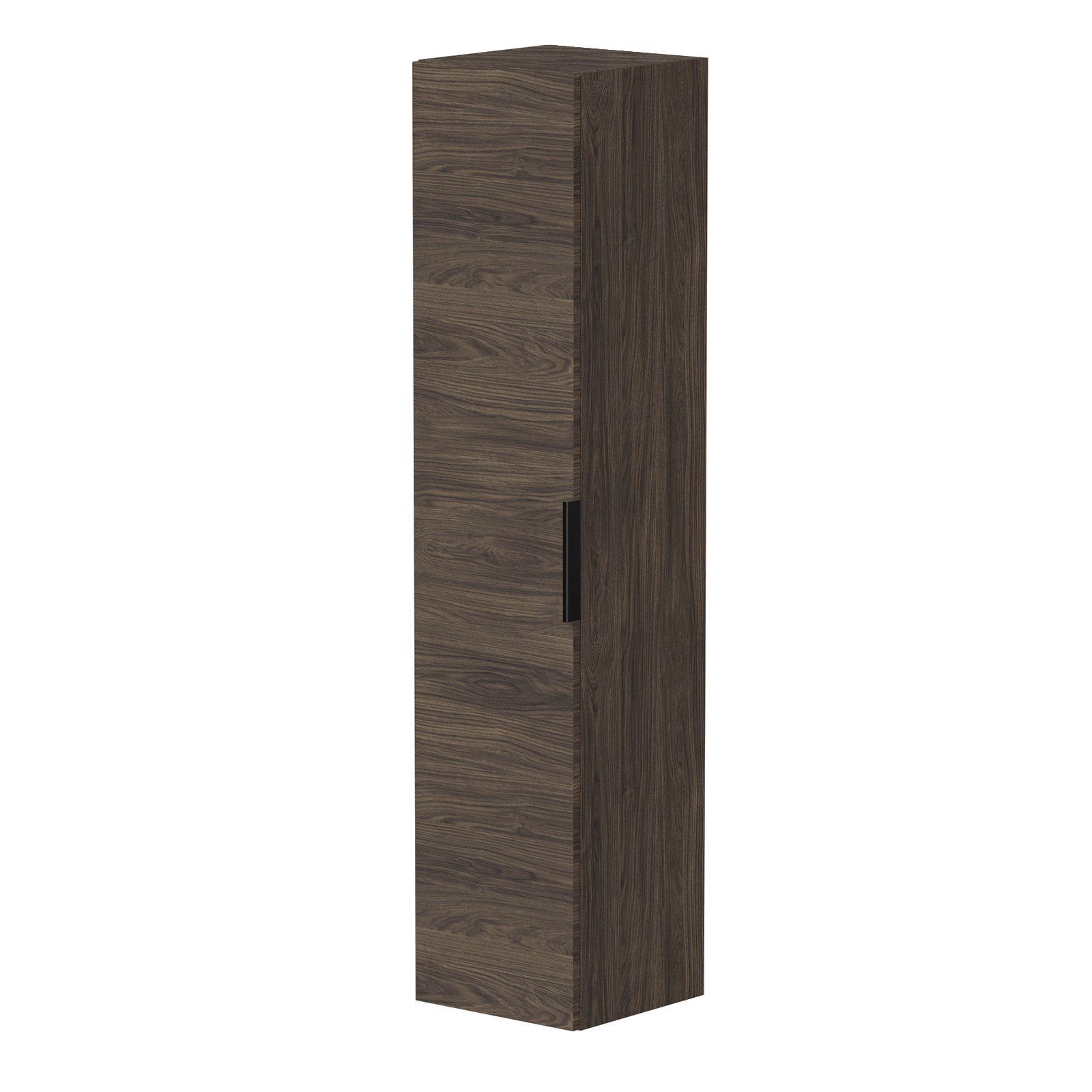 KAMĖ BIG Hochschrank – schwarze Griffe – Braune Eiche