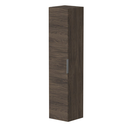 KAMĖ BIG Hochschrank – Chromgriffe – Braune Eiche