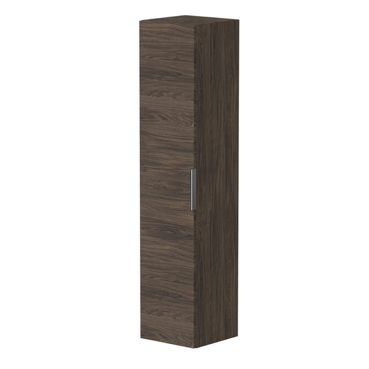 KAMĖ BIG Hochschrank – Chromgriffe – Braune Eiche