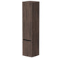 KAMĖ CITY Hochschrank – schwarze Profile – Braune Eiche