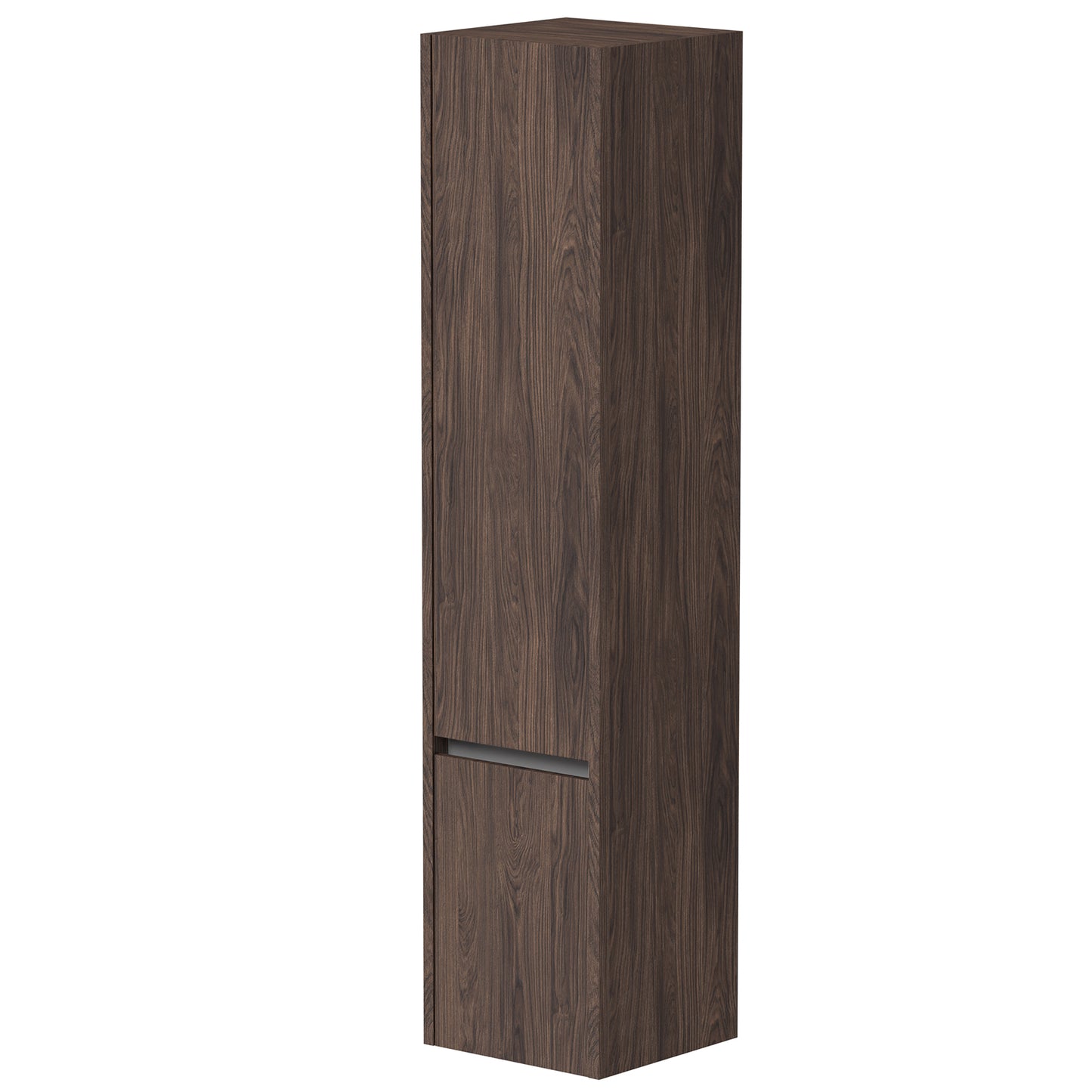 KAMĖ CITY Hochschrank – Aluminiumprofile – Braune Eiche