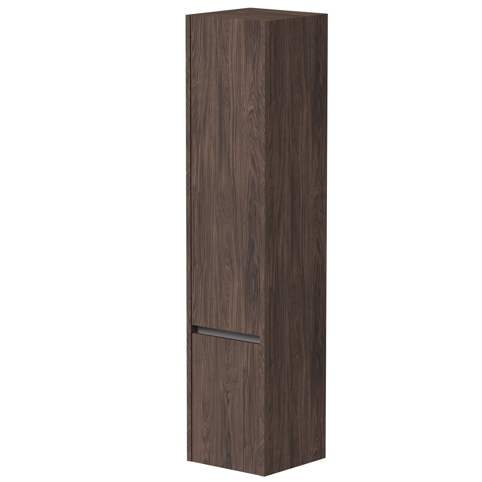 KAMĖ CITY Hochschrank – Aluminiumprofile – Braune Eiche