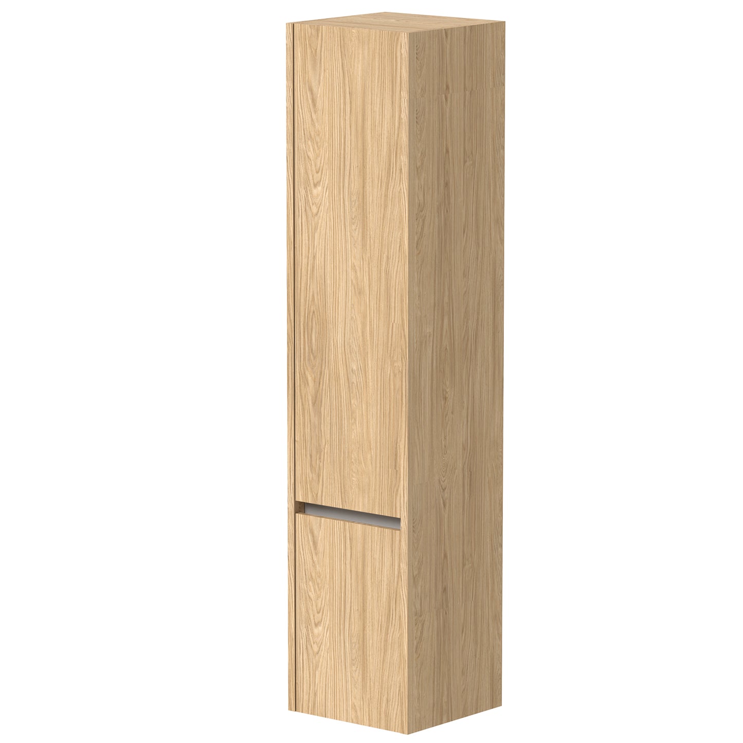KAMĖ CITY Hochschrank – Aluminiumprofile – Helle Eiche
