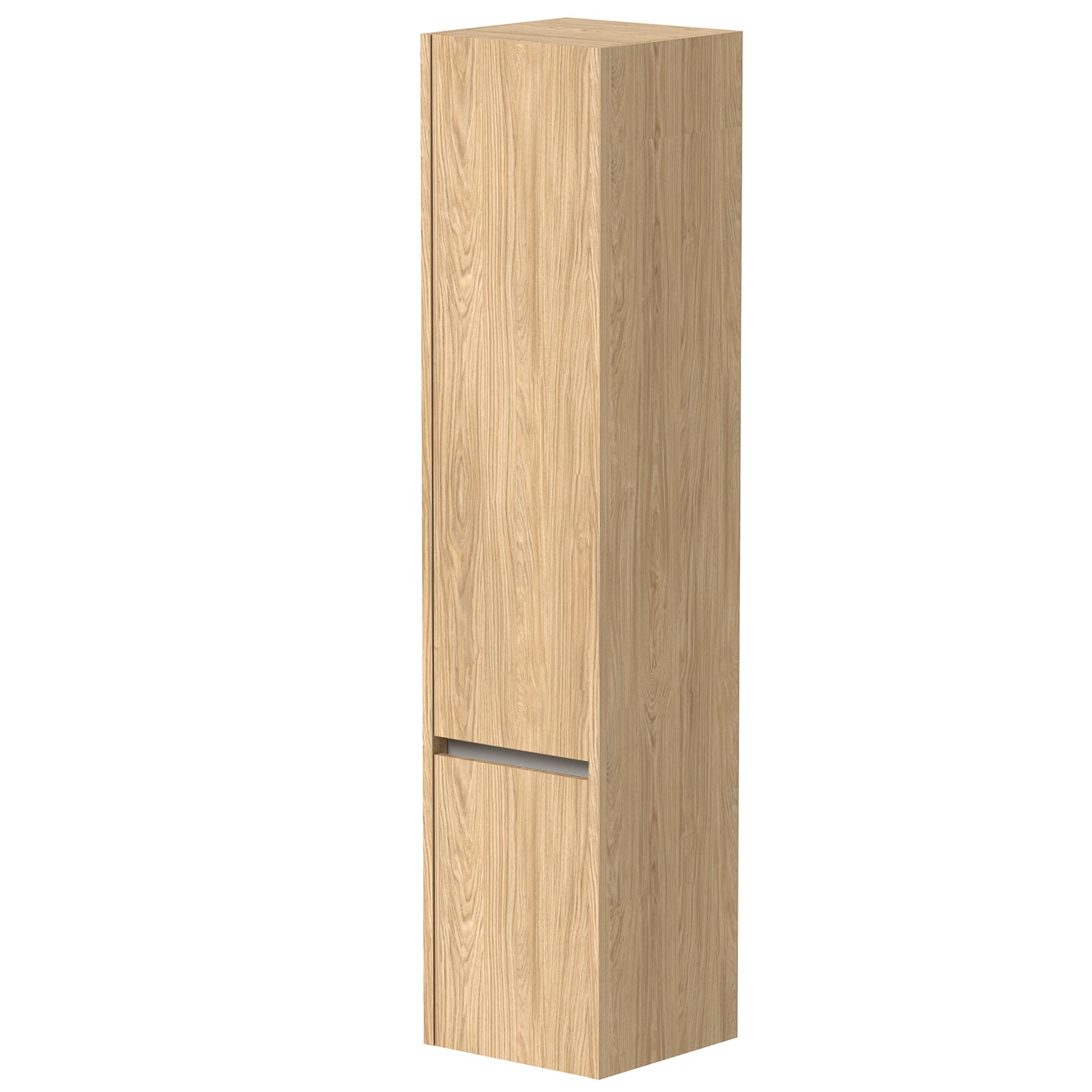 KAMĖ CITY Hochschrank – Aluminiumprofile – Helle Eiche
