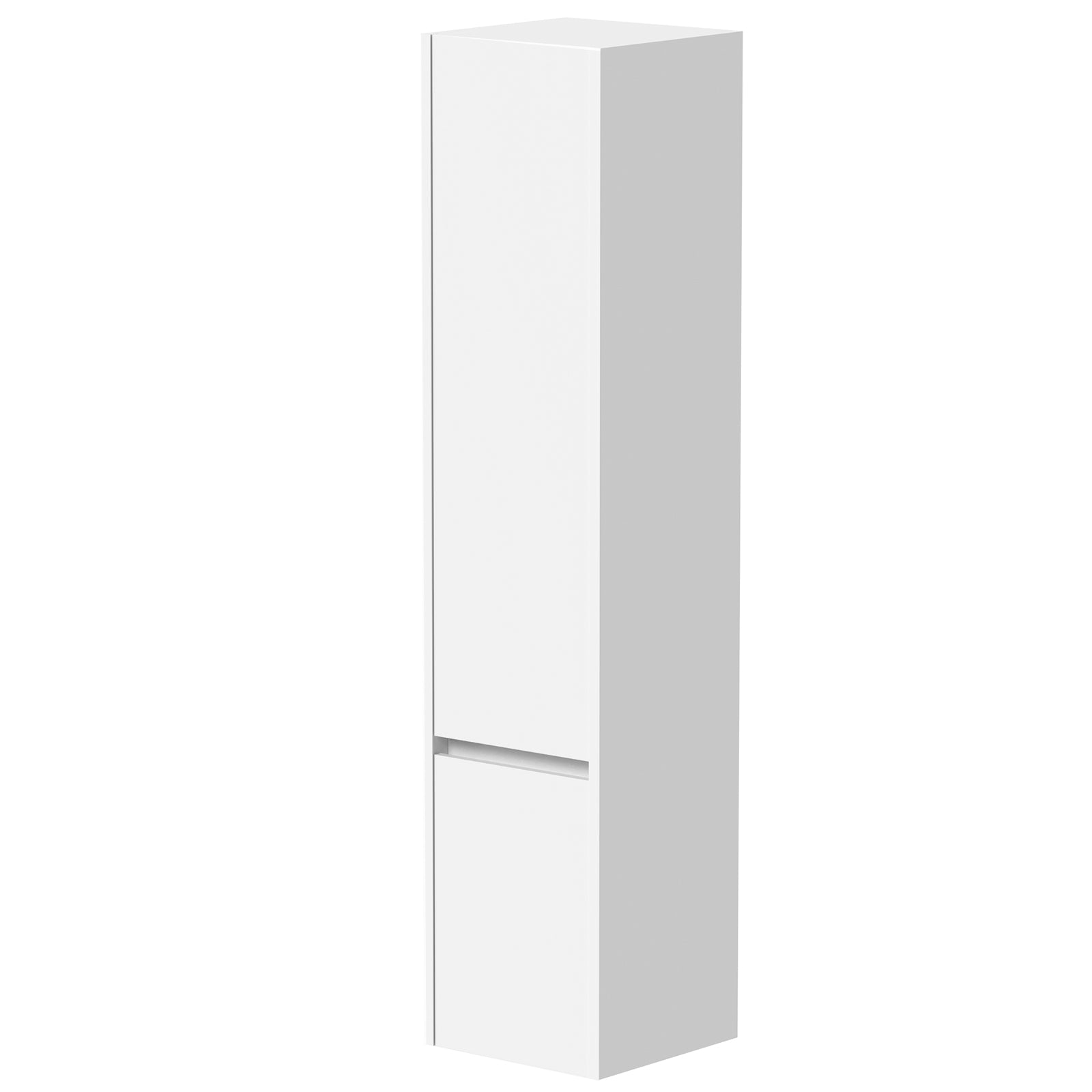 KAMĖ CITY Hochschrank – weiße Profile – Mattweiß