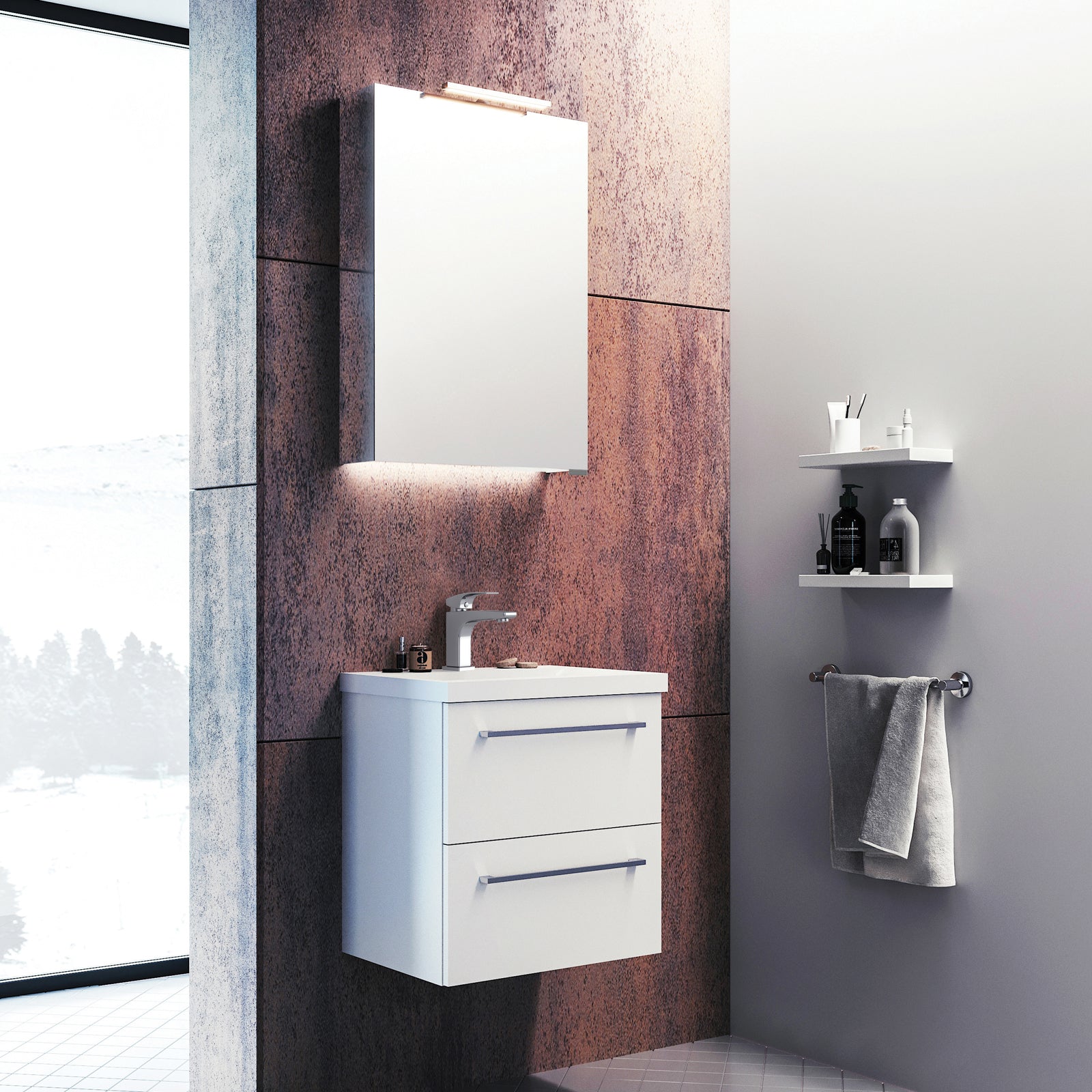 KAMĖ GARDA LED-Spiegelschrank