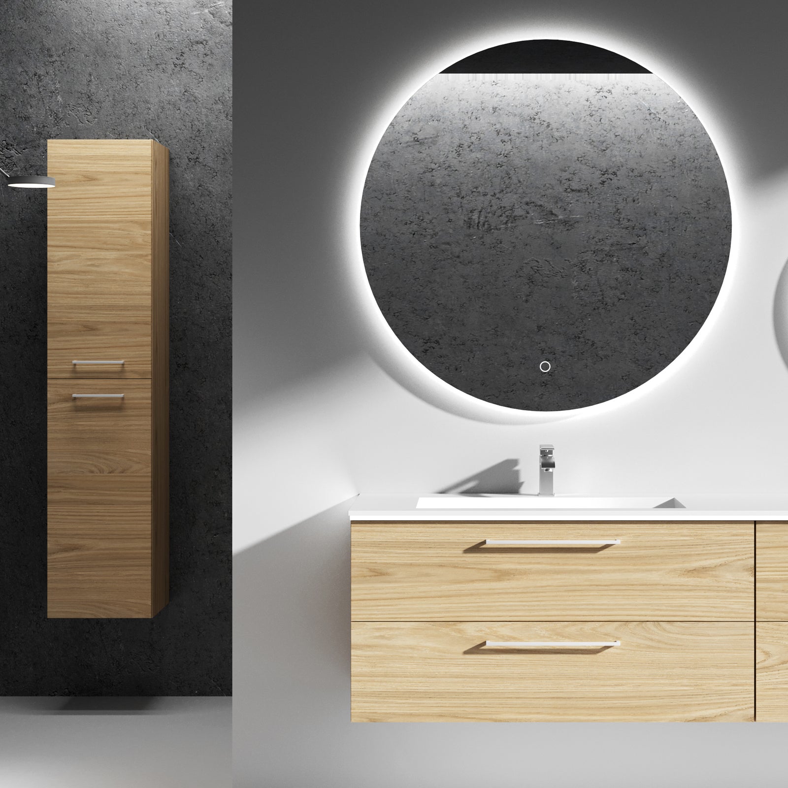 KAMĖ GAMA Hochschrank – Chromgriffe