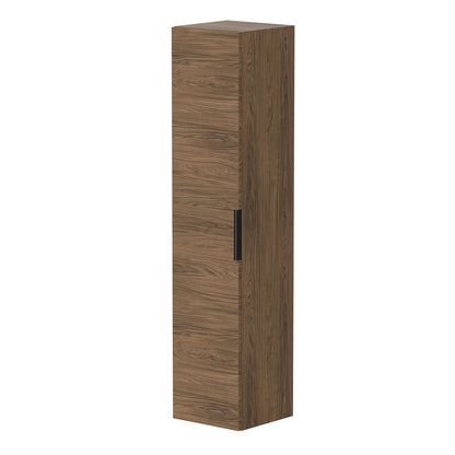 KAMĖ LIRIS Hochschrank – schwarze Griffe – Kupfereiche