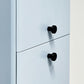 KAMĖ SOFT Hochschrank – schwarze Knopfgriffe