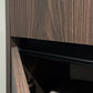 KAMĖ CITY Hochschrank – schwarze Profile
