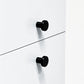 KAMĖ DUET Hochschrank – schwarze Knopfgriffe