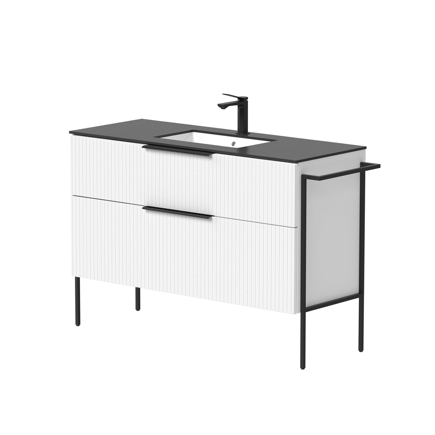 KAMĖ BIG Waschtischunterschrank für Aufsatzwaschbecken mit Waschbecken – Variante 8