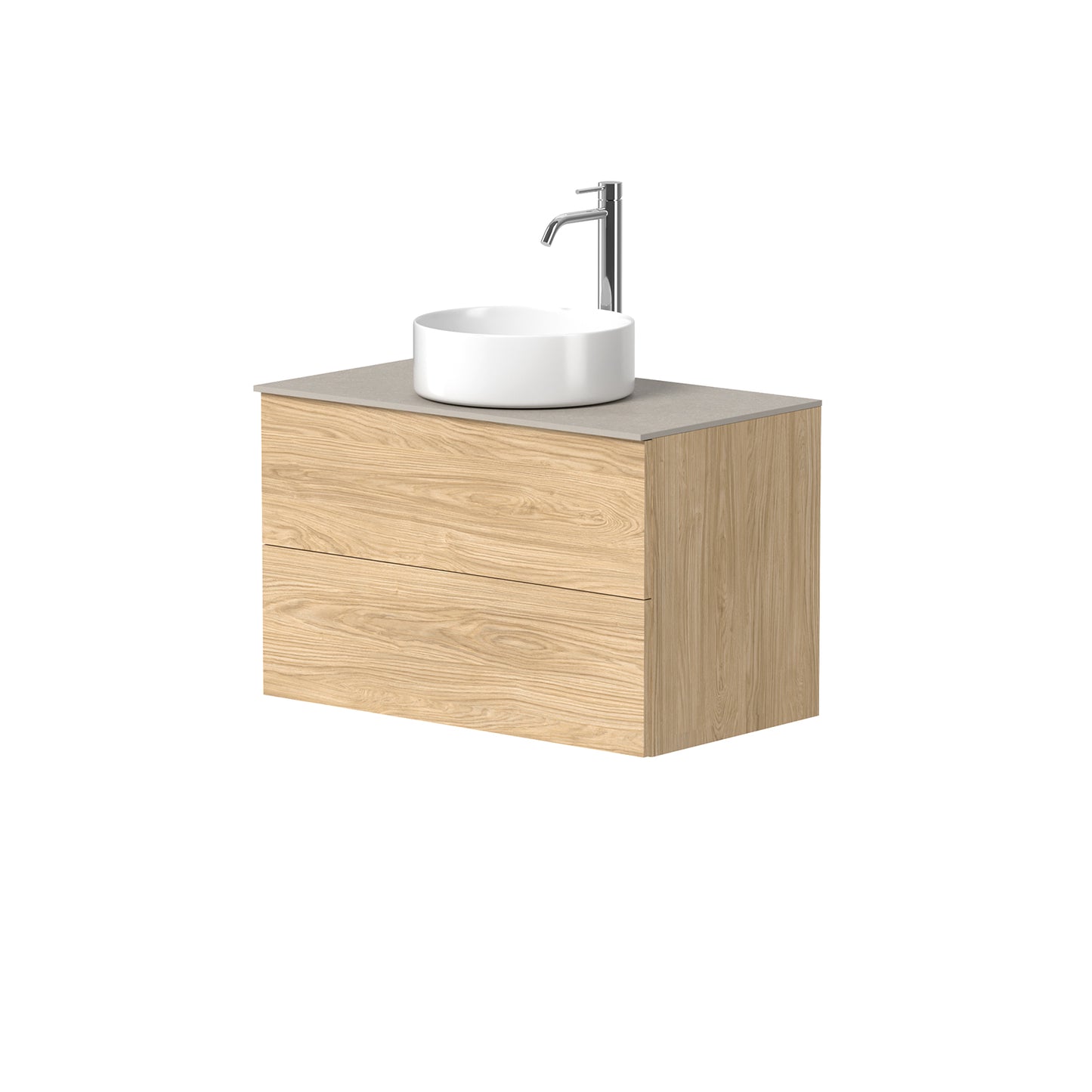 KAMĖ GAMA Waschtischunterschrank für Aufsatzwaschbecken mit TONDO – Push-to-open – Variante 3