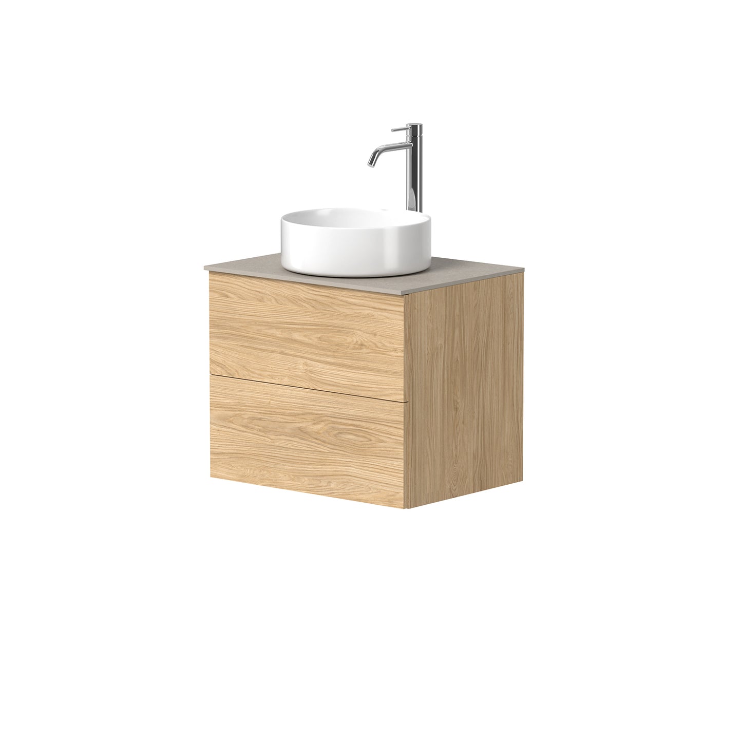 KAMĖ GAMA Waschtischunterschrank für Aufsatzwaschbecken mit TONDO – Push-to-open – Variante 4