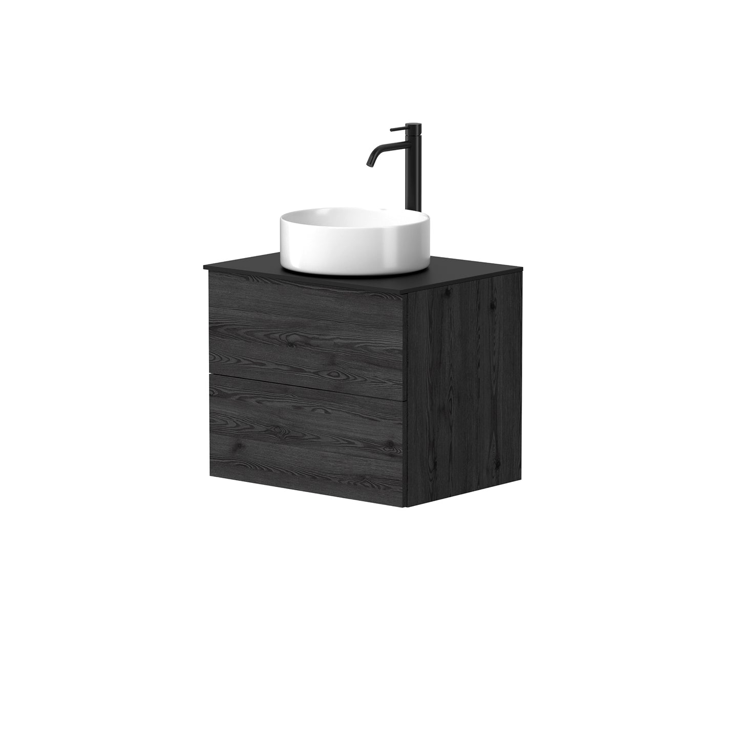 KAMĖ GAMA Waschtischunterschrank für Aufsatzwaschbecken mit TONDO – Push-to-open – Variante 4