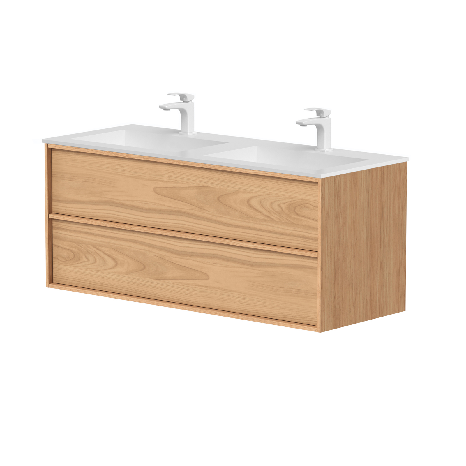 KAMĖ HOME Doppel-Waschtischunterschrank mit CORIAN – Variante 2