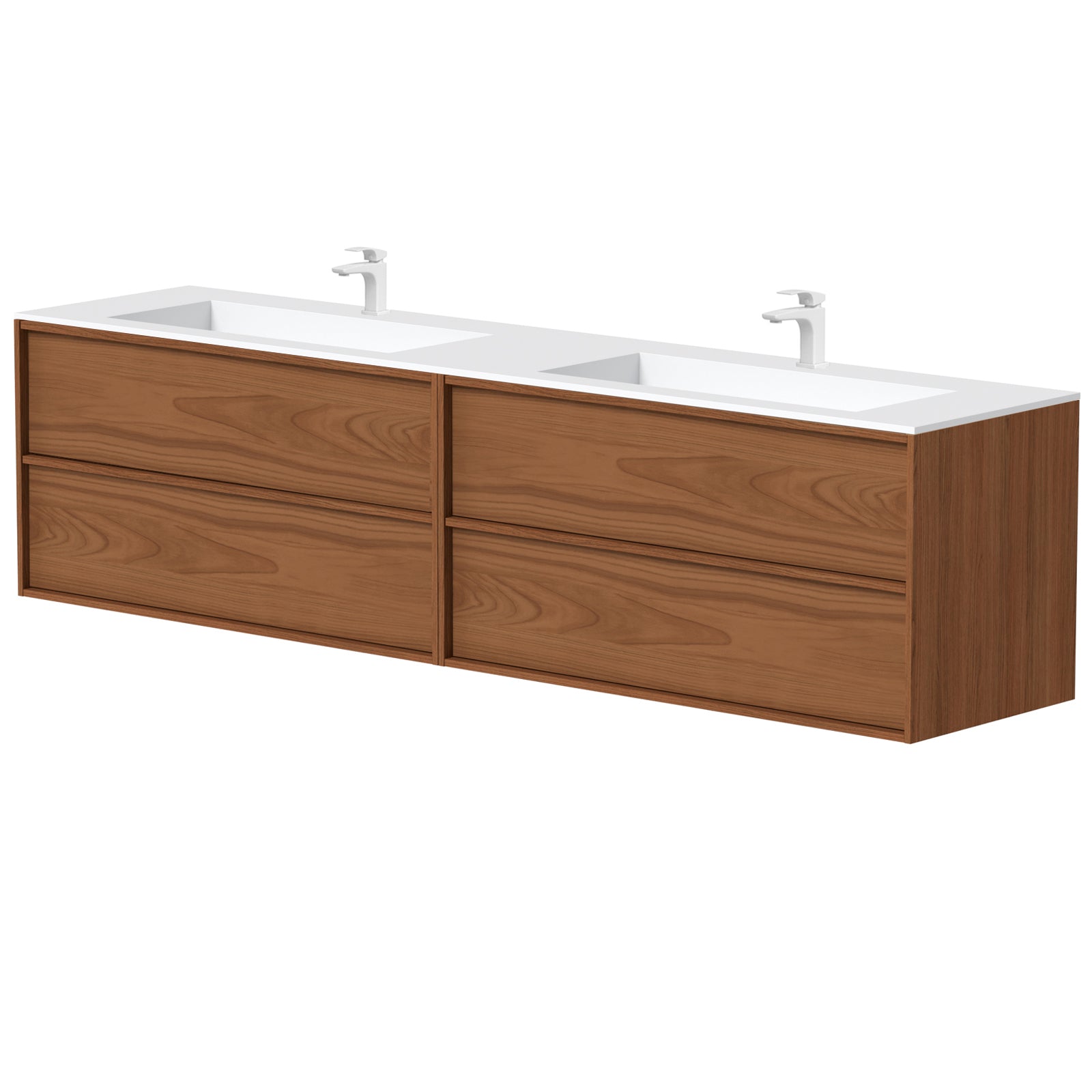 KAMĖ HOME Doppel-Waschtischunterschrank mit CORIAN – Variante 1