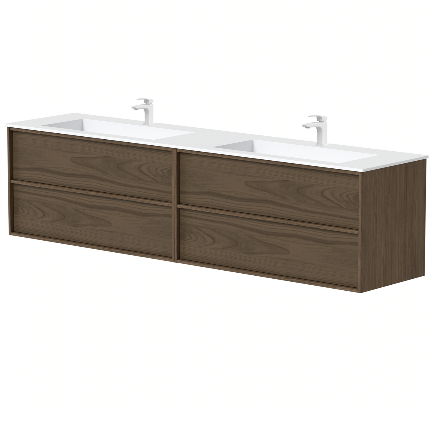 KAMĖ HOME Doppel-Waschtischunterschrank mit CORIAN – Variante 3