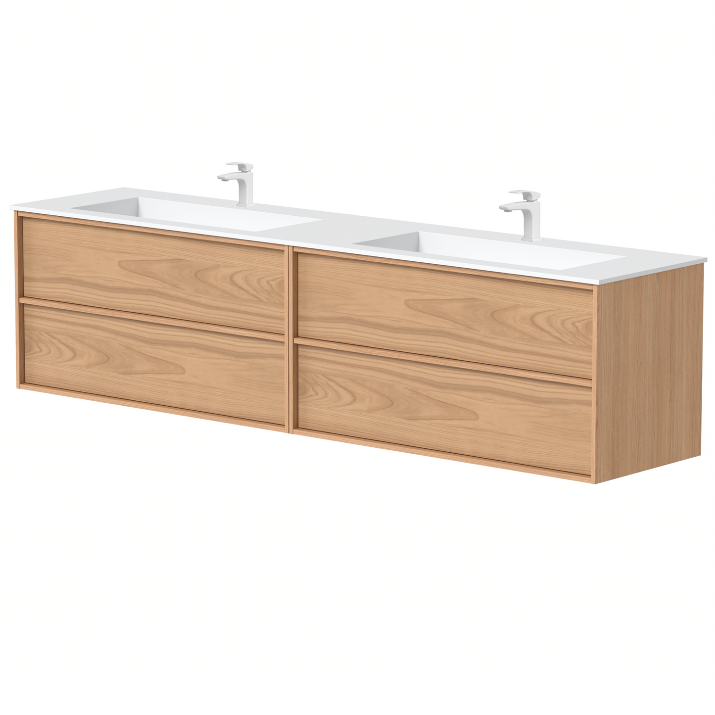 KAMĖ HOME Doppel-Waschtischunterschrank mit CORIAN – Variante 4