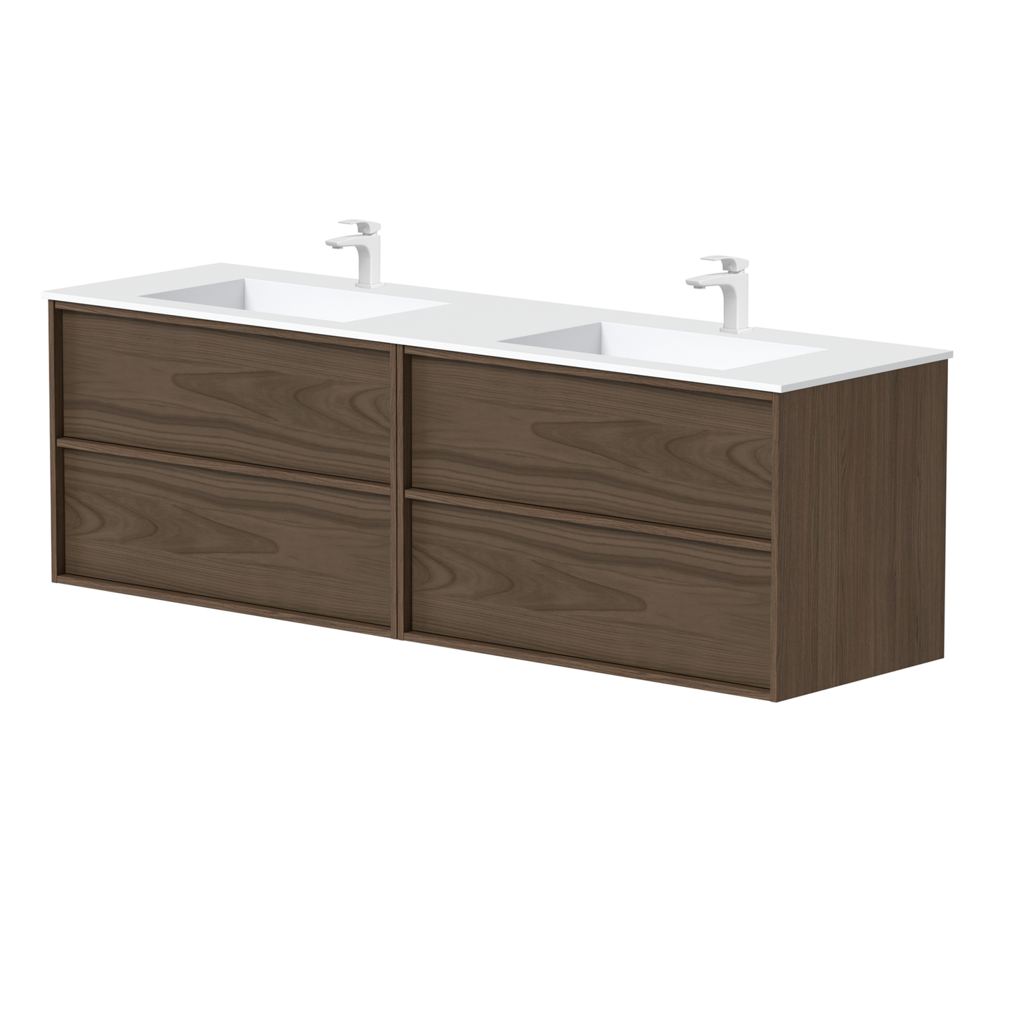 KAMĖ HOME Doppel-Waschtischunterschrank mit CORIAN – Variante 5
