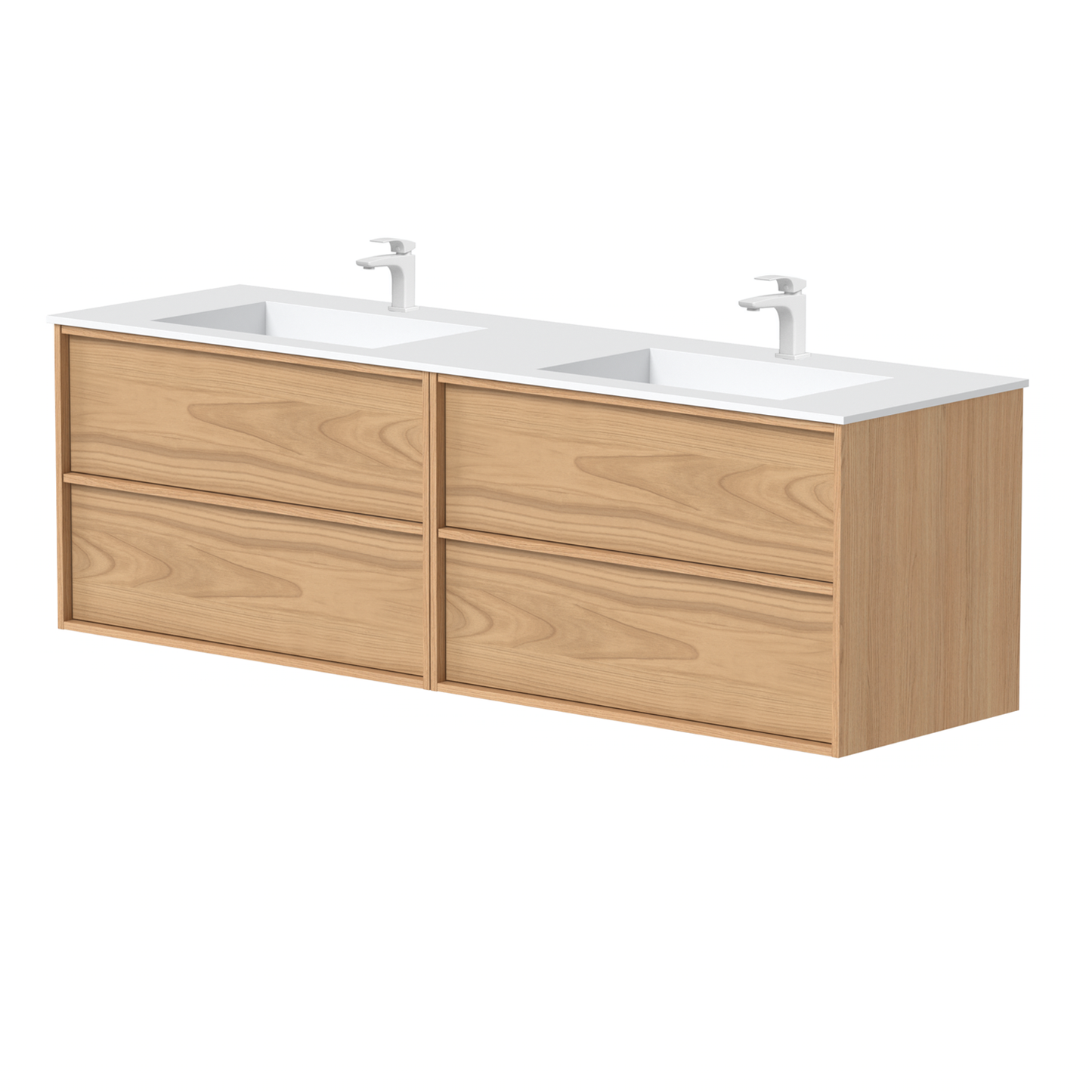 KAMĖ HOME Doppel-Waschtischunterschrank mit CORIAN – Variante 6