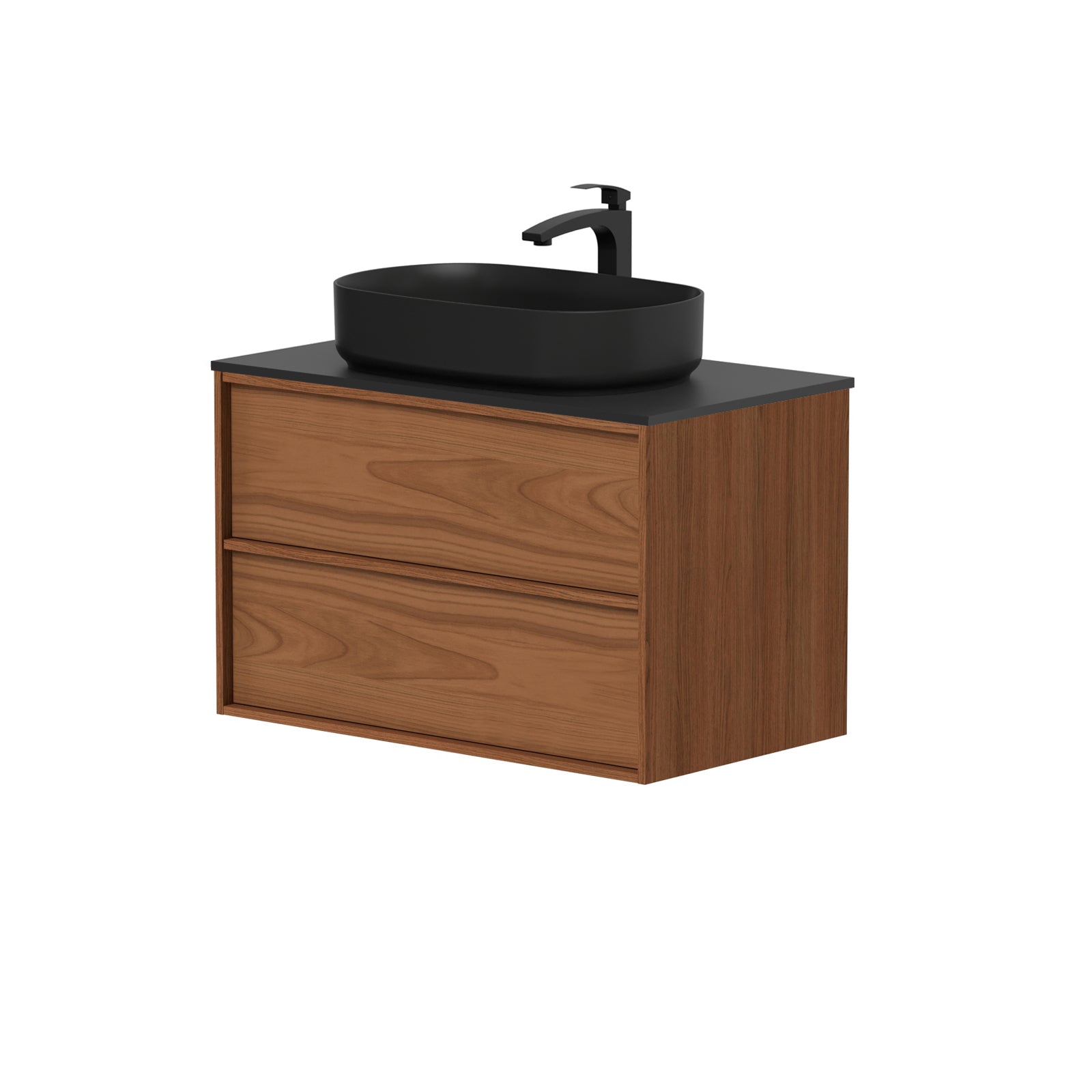 KAMĖ HOME Waschtischunterschrank für Aufsatzwaschbecken mit DEKTON – Variante 1