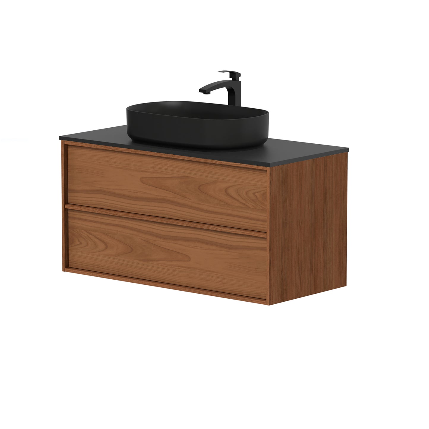 KAMĖ HOME Waschtischunterschrank für Aufsatzwaschbecken mit DEKTON – Variante 4